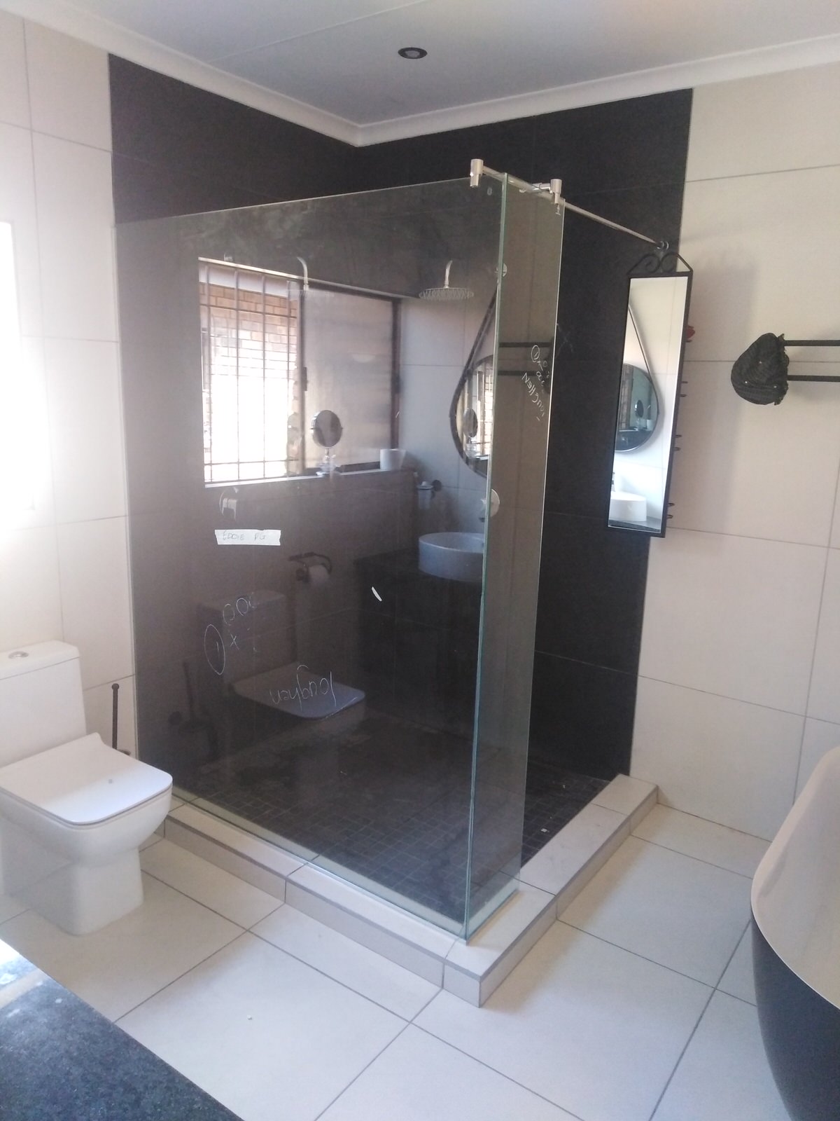 walk in frameless shower door